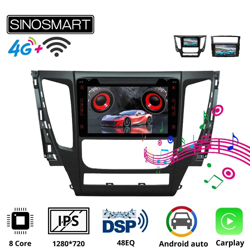 Sinosmart автомобильное навигационное радио для Mitsubishi Pajero V97 2006 2007 2008 2017 GPS 2.5D IPS/QLED