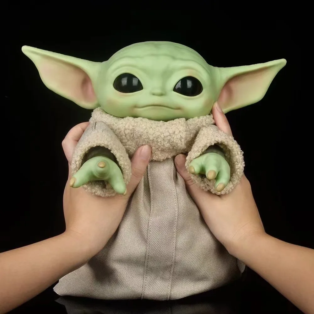 28cm Disney Star Wars Plush Figure Yoda Baby With Cloth Mandalorian Movable Doll Ornaments Collectible Gift Toy For Children | Игрушки и