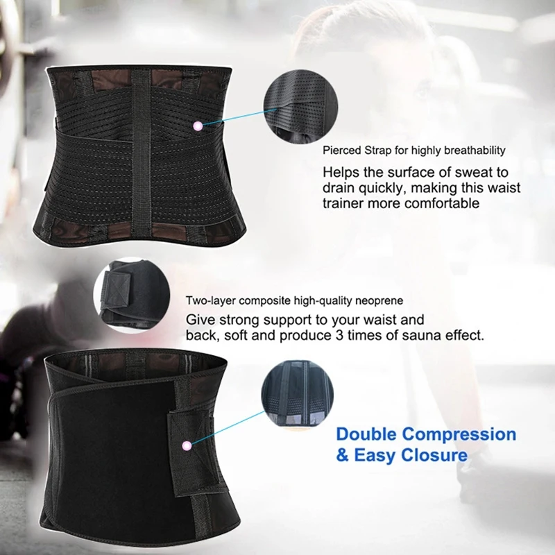 

1 Piece of Waist Waist Adjustable Waist Belt Strong Suspenders Waist Belt Lower Part Trainer Sports Fitness Pain Relief
