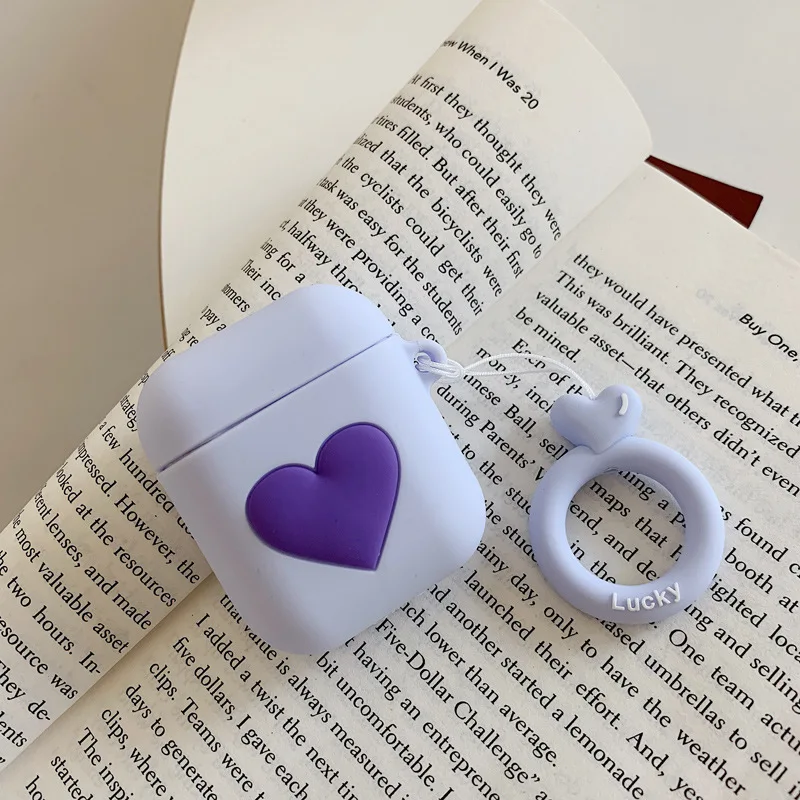 Модный милый чехол с сердечками для пары Airpods 2 Чехол ПК беспроводные bluetooth наушники чехол для Air Pods 2 Аксессуары для наушников