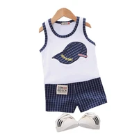 new summer children cotton clothes baby boys girls fashion vest shorts 2pcssets toddler casual sportswear kids infant tracksuit