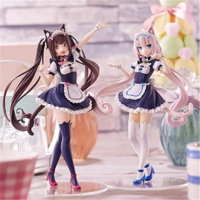 

17cm Anime Figure Nekopara Parade Vanilla Chocola Sexy Girl PVC Action Figure Vanilla Chocola Collectible Model Doll Toys