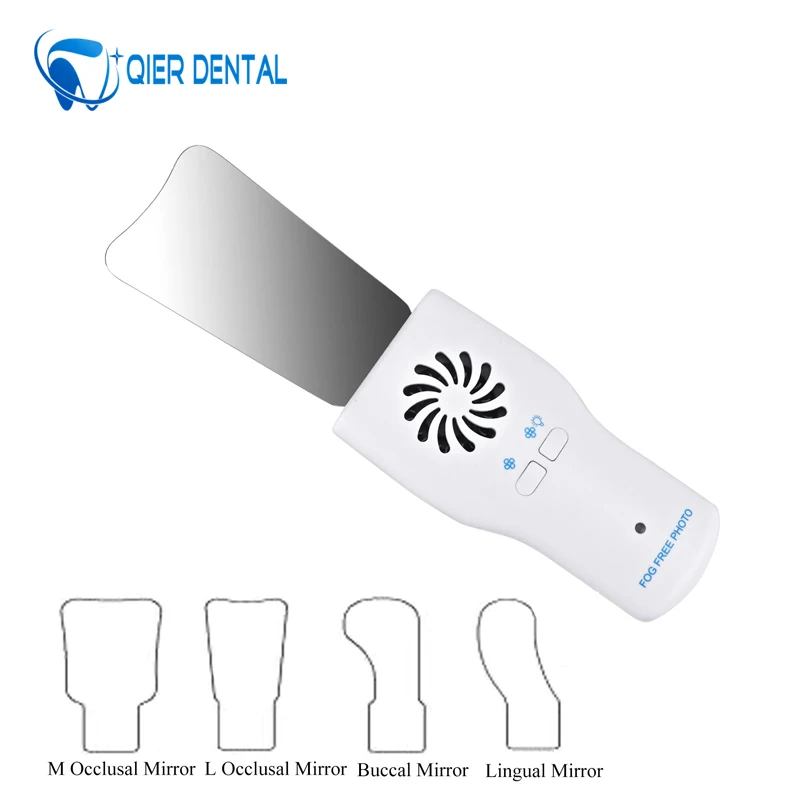 Dental Fog Free Intra oral Photography Mirror Automatic Defogging Imaging Mirror Stainless Steel Reflectors with LED Light