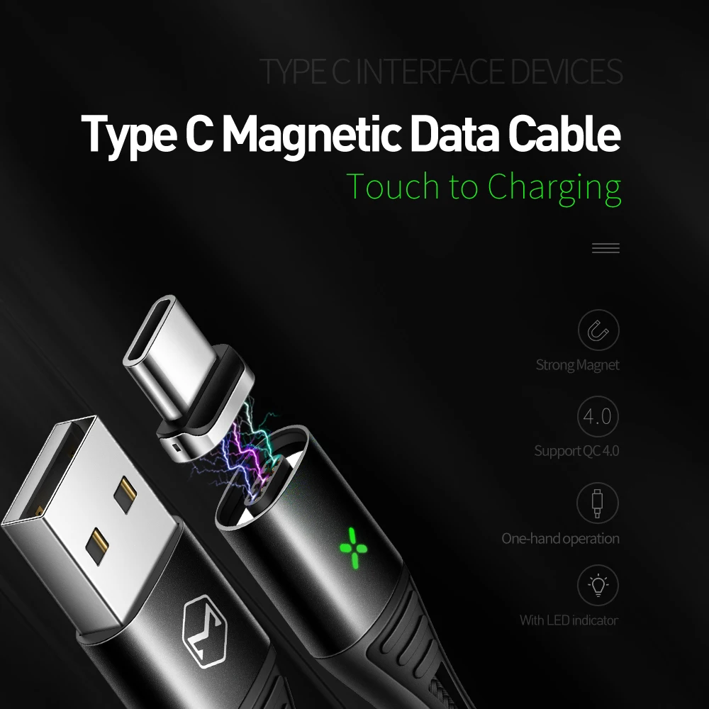 Магнитный usb-кабель Mcdodo Type-C для Samsung Xiaomi Huawei QC4.0 быстрая зарядка 3 А HUAWEI | Мобильные