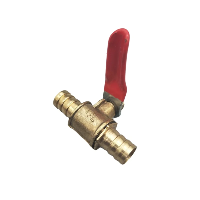 

6mm-14mm Hose Barb Inline Brass Water Oil Air Gas Fuel Line Shutoff Ball Valve Pipe Fittings Pneumatic Connector Controller