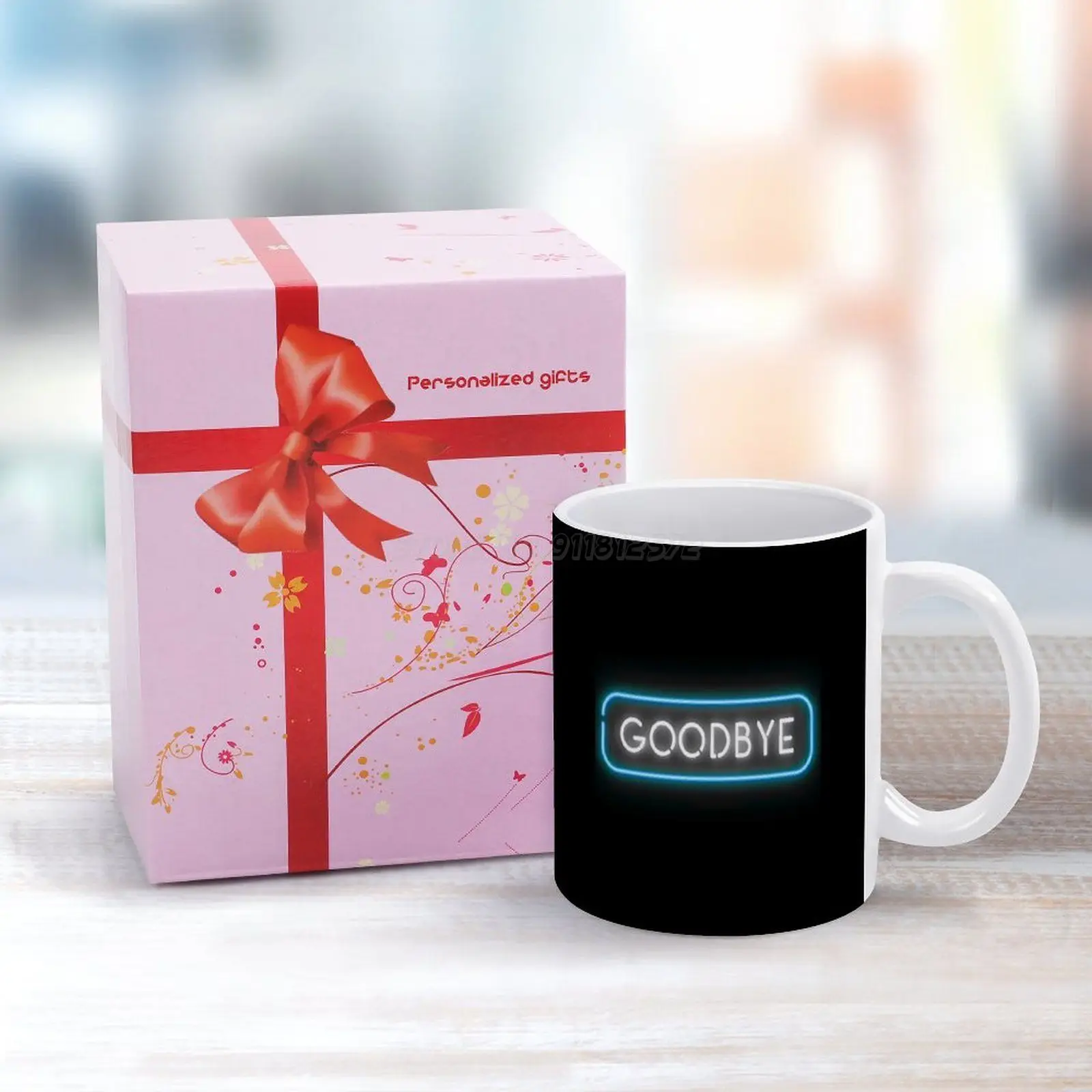 Белая кружка Good Bye белая керамическая чайная чашка подарок на день рождения