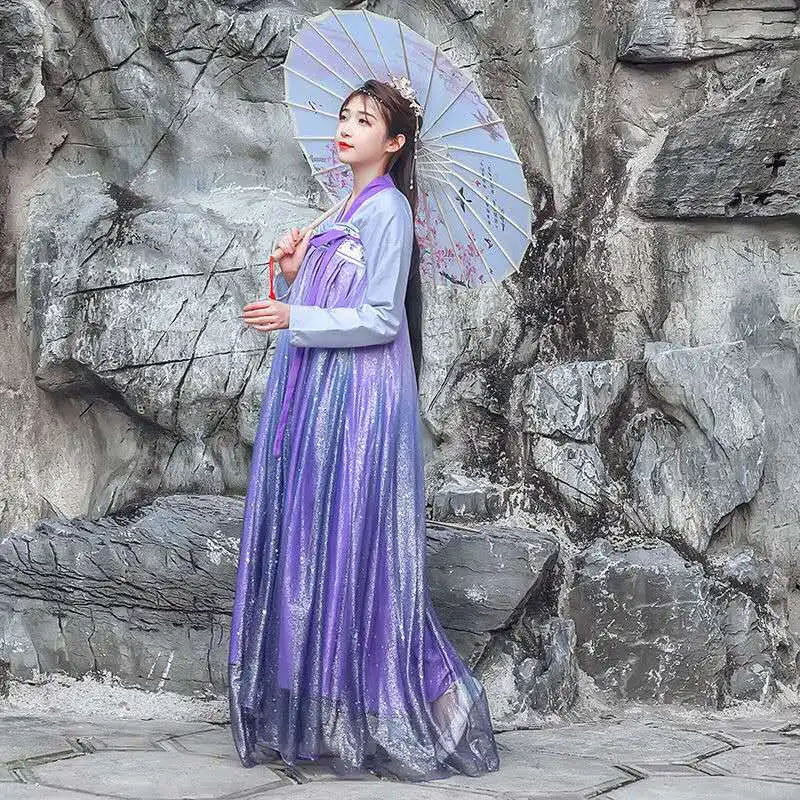 Традиционный костюм ханьфу в китайском стиле для народных танцев одежда