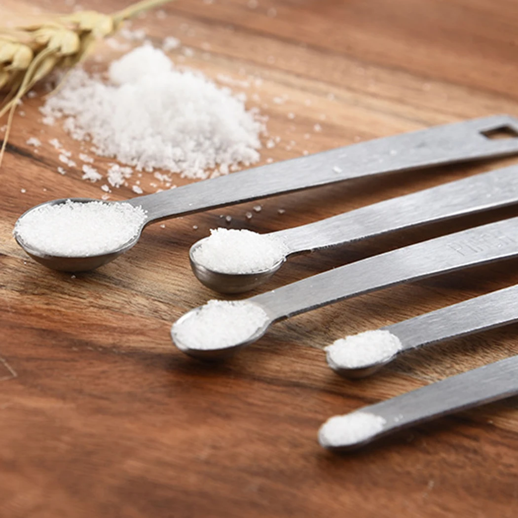 

5 Pcs Multipurpose Stainless Steel Measuring Spoon Coffee Powder Spice Measure Scoops Mini Ingredient Spoon Kitchen Baking Tools