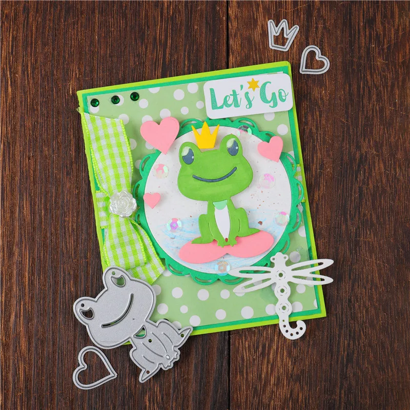 Металлические штампы Eastshape в виде лягушки новинка лотос лист любовь принц