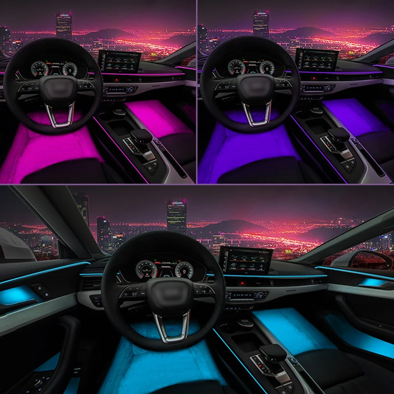 Акриловая оптическая лента для салона автомобиля 12 В RGB декоративное освещение