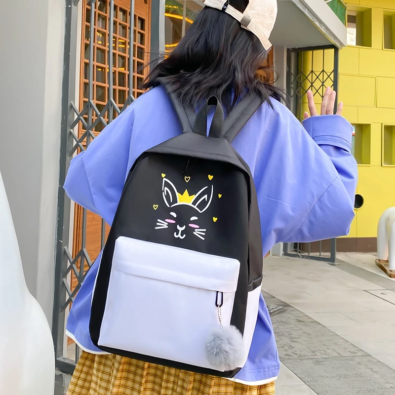 4 шт./компл. женский милый рюкзак дорожный рюкзаки сумки для книг школьников
