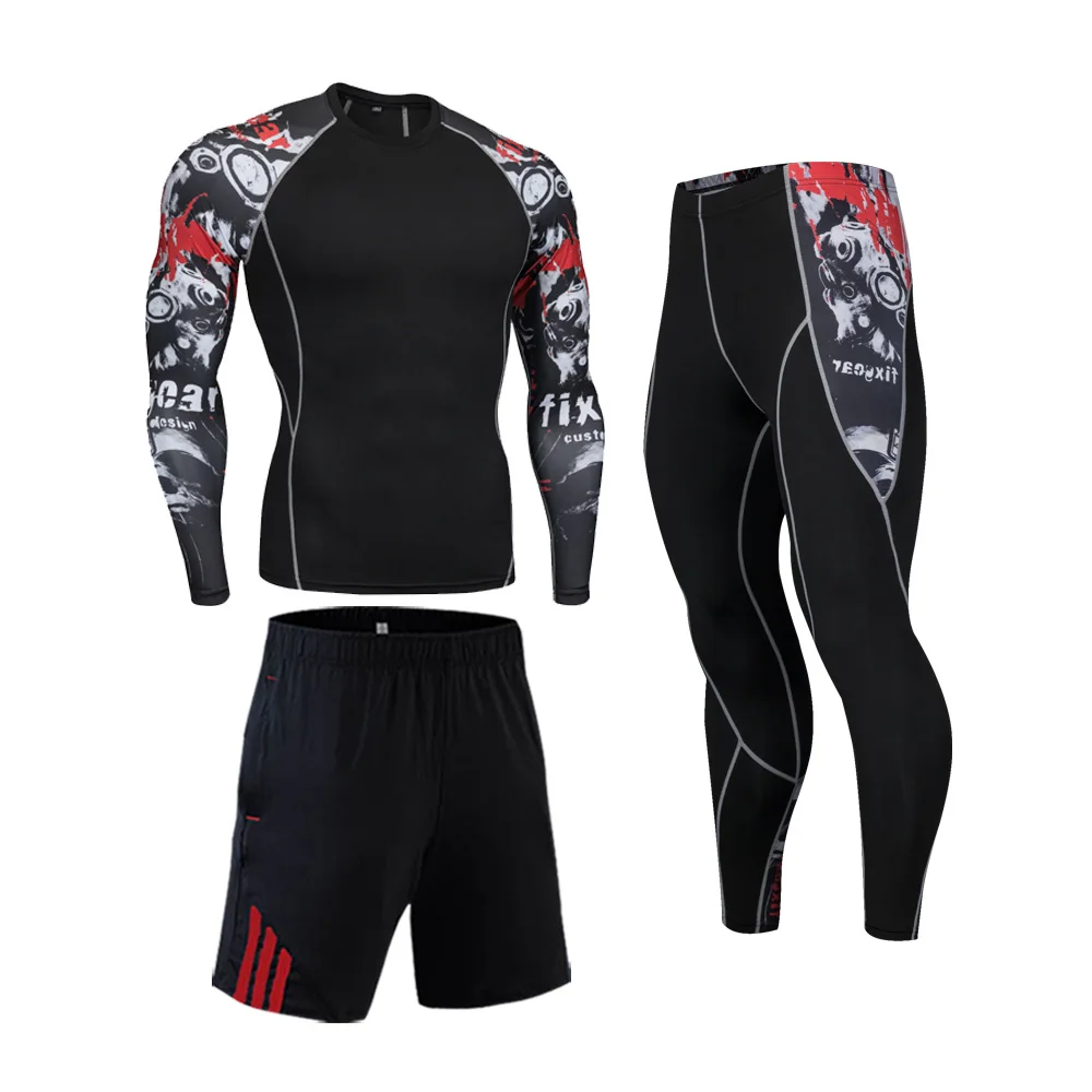 

MMA Compression Tracksuit Men Demix Mens Sport Jogging Suit Rashgard Running Set Men Gym Clothing Men Fitness Workout Tight