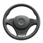 Чехол рулевого колеса автомобиля для BMW E83 X3 2003-2010 E53 X5 2004-2006 индивидуальное рулевое покрытие из микрофибры для ручного шитья