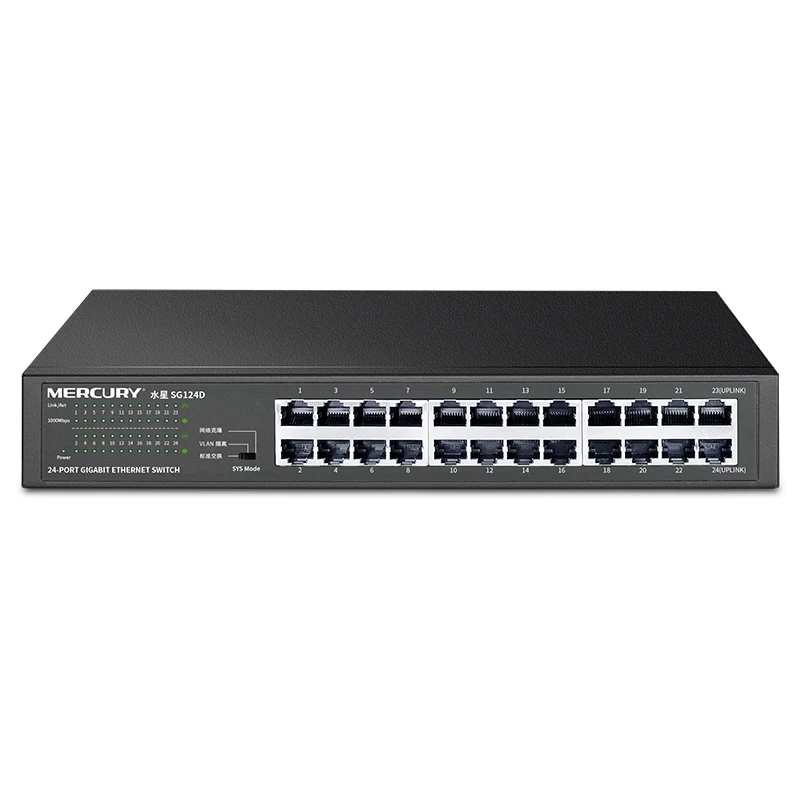MERCURY SG124D 24 портовый гигабитный коммутатор 10/100/1000 Мбит/с|Сетевые коммутаторы| |