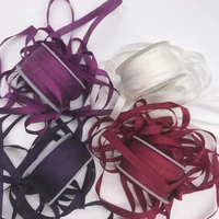 4mm 10yardscolorsilk set100 real pure silk thin normal silk ribbons for embroidery and handcraft projectgift packing