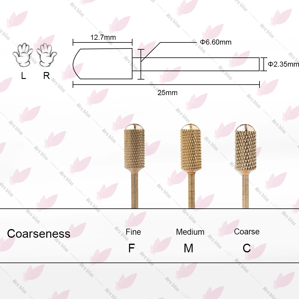 Большая закругленная верхняя насадка поперечная Насадка Золотая из карбида
