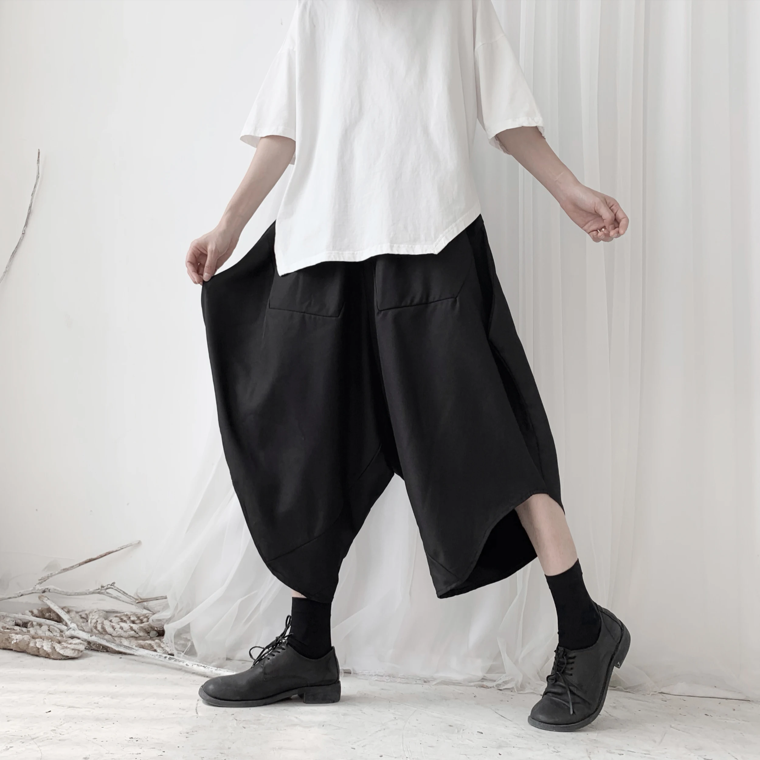 Yamamoto, summer, dark men's and women's clothing, niche designer Haren, Japanese bloomers, 8-point skirt