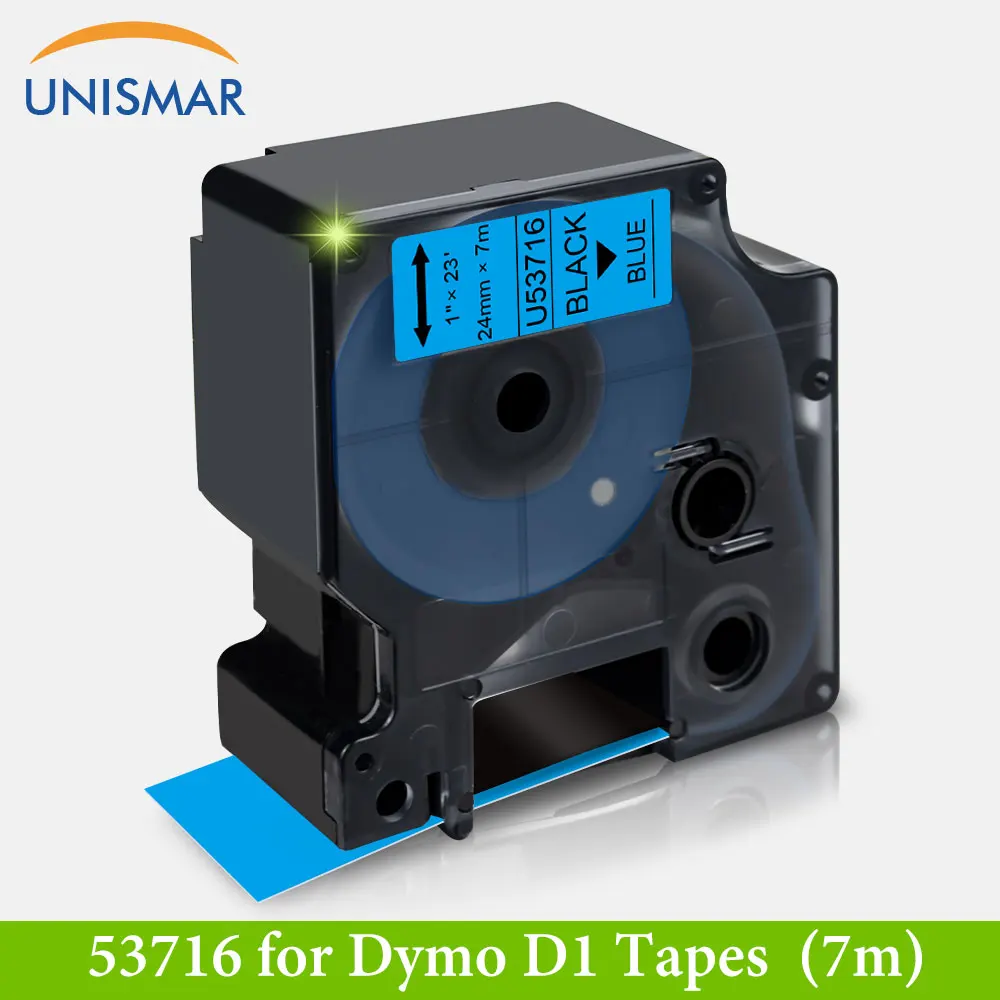 

24mm D1 Label Ribbon 53713 Black on White/Blue Printer Ribbon Replace Dymo D1 53716 Tape for Dymo Label Printer LabelWriter 450