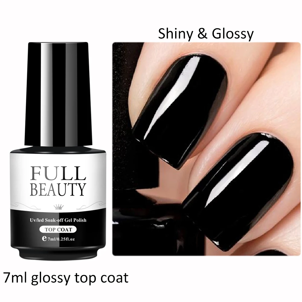 7 мл Топ для ногтей без липкого слоя топ глянец прозрачный Гель-лак и база лака