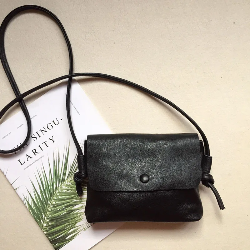 

Pure leather small square bag simple female bag messenger small bag soft leather wild first layer cowhide shoulder diagonal bag