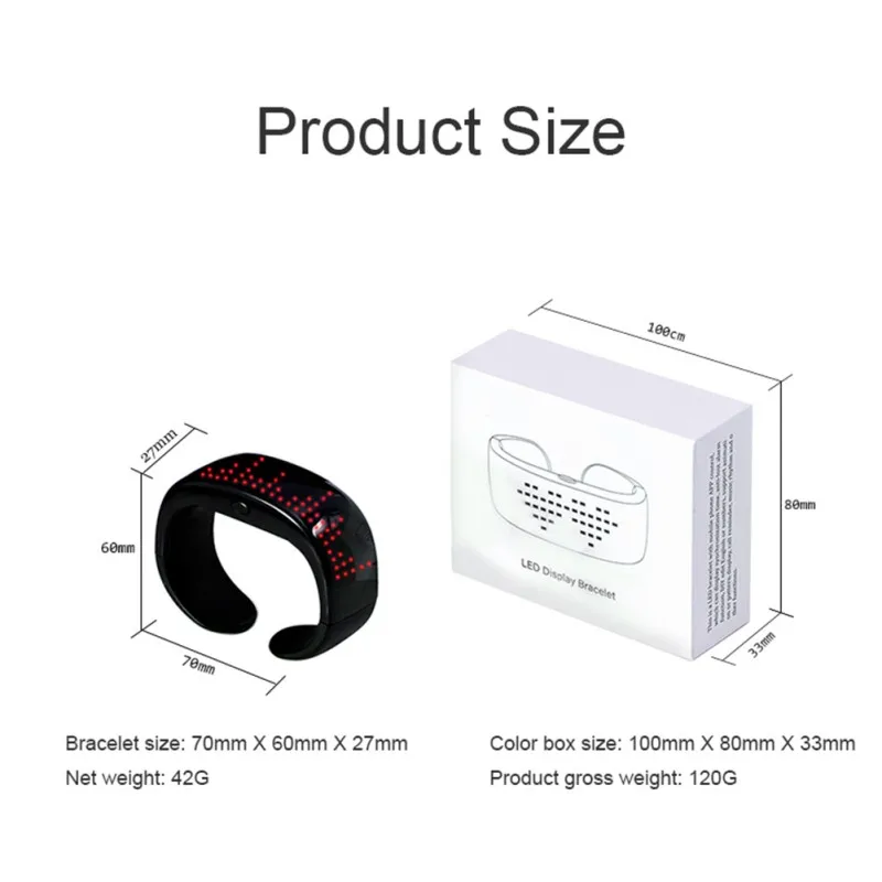 Последний светящийся светодиодный браслет программируемые светодиодные