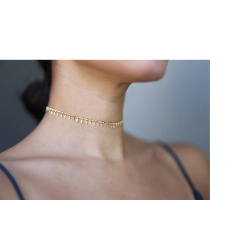 Короткое ожерелье мерцающее очаровательное и сексуальное подарок ей любви |