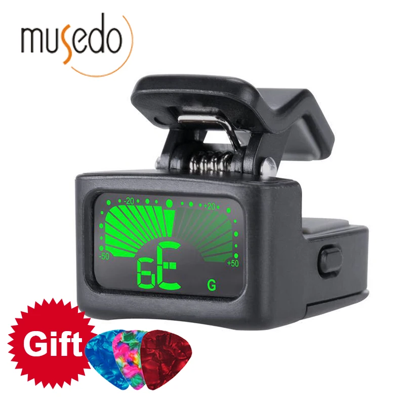 Musedo T11 точный глубиномер хроматический/гитара/бас/скрипка/Укулеле тюнер точная