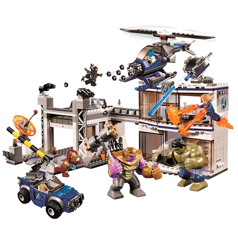 Мстители 4 завершающей Ultimate Quinjet указан Legoings 76107 76108 76123 76125 76126 76131 10840 строительные