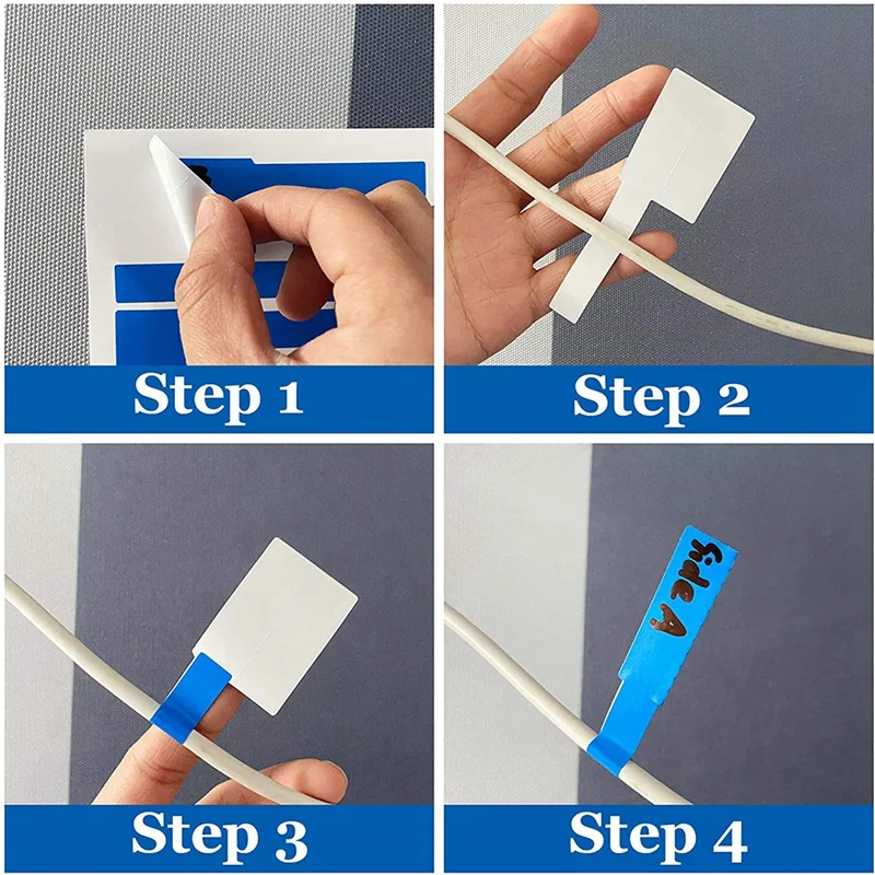

750Pcs Cable Label Sticker Waterproof Wire Network Electrical Cable Labels Cord Tag Marker Print Stickers Organizer
