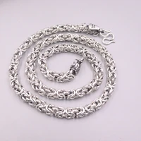 new fine pure s925 sterling silver chain women men 7mm weave toggle link necklace 61 63g 22 8inch