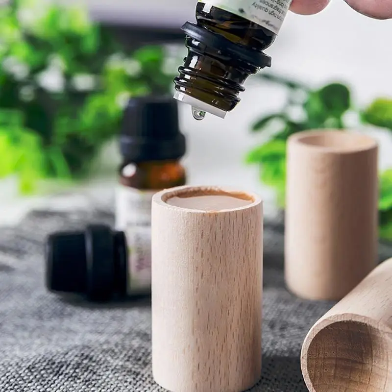 

Wooden Aromatherapy Pure Essential Oils Diffuser Slowly Volatile Wooden Essential Oil For Sleep Push Oil Car Yoga Aromatherapy