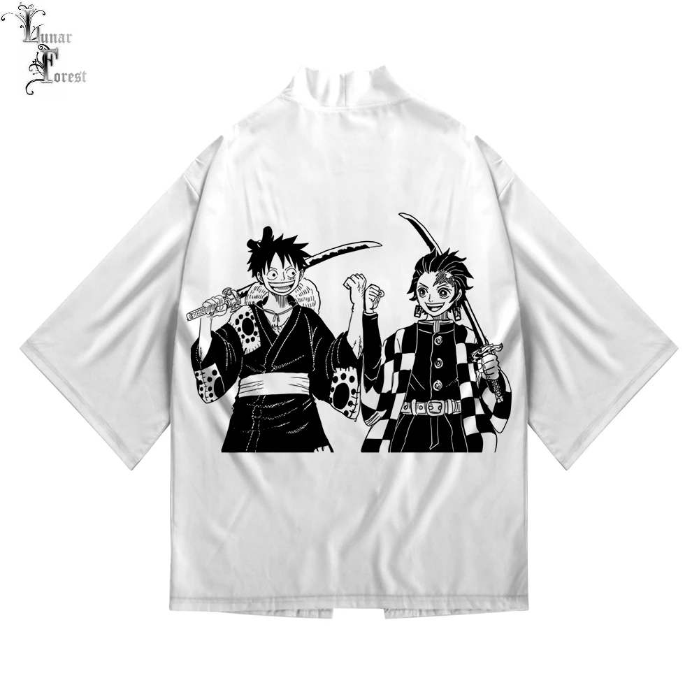 

Кимоно для мужчин и женщин с коротким рукавом, аниме-кардиган в японском стиле, рассекающее демонов, Пляжная рубашка, лето 2021