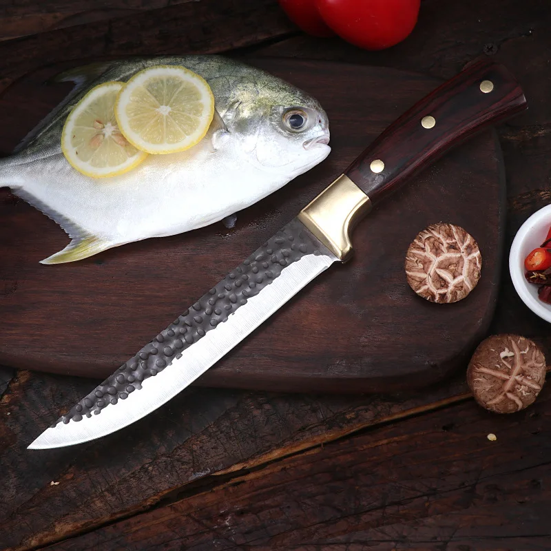 Нож для убоя с Медной головкой полосатый нож заводской мясной стык мяса говядина