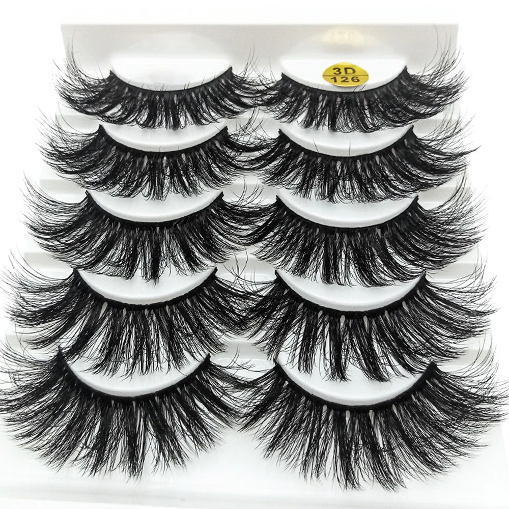 Накладные ресницы из норки 6D натуральные длинные для наращивания объемные