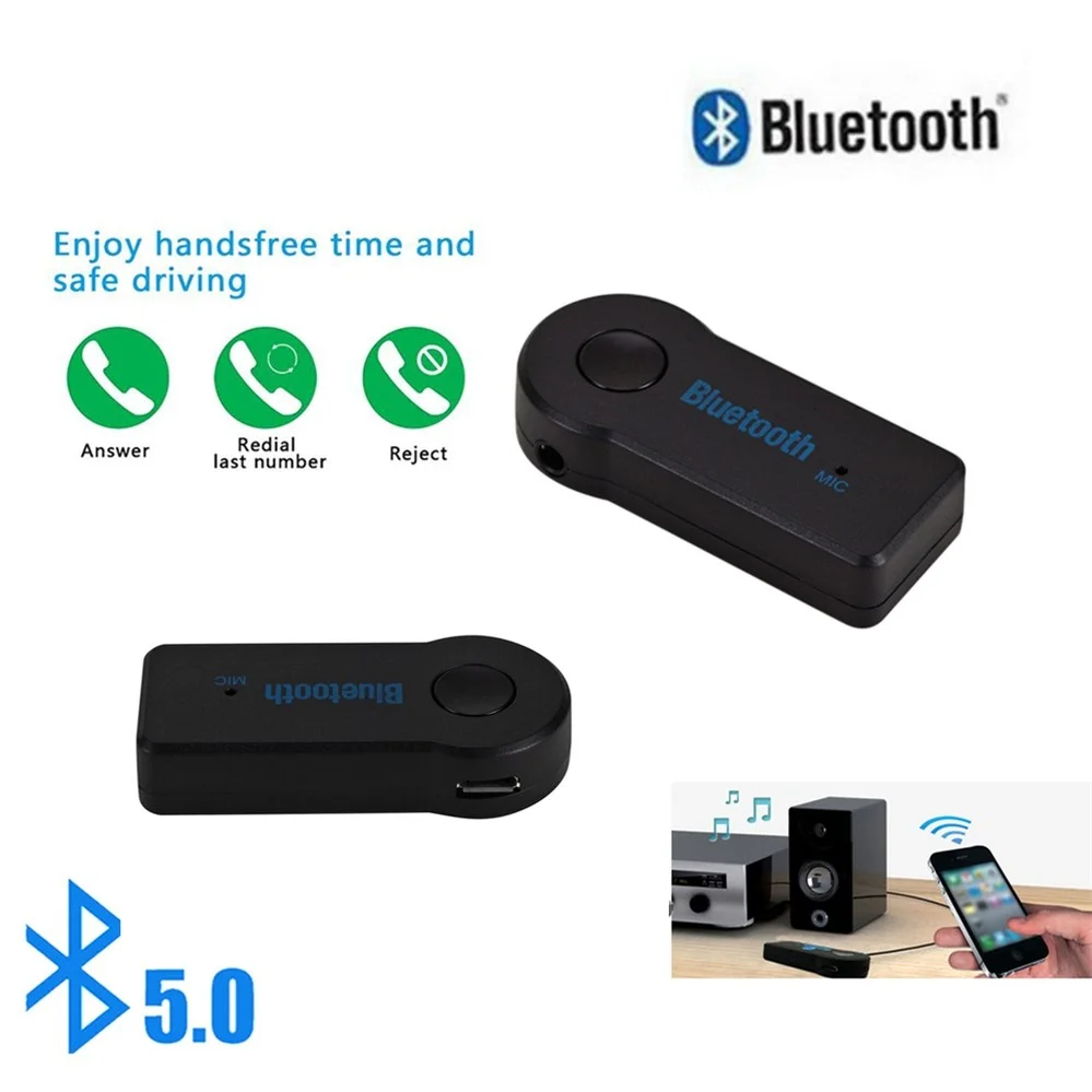 PzzPss 2 в 1 беспроводной приемник Bluetooth 5 0 адаптер передатчика 3 мм разъем для
