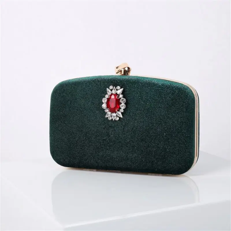 

2020 women velour evening clutch diamond flowers wedding wallets with chain party dinner bags for ladies drop shipping MN1580