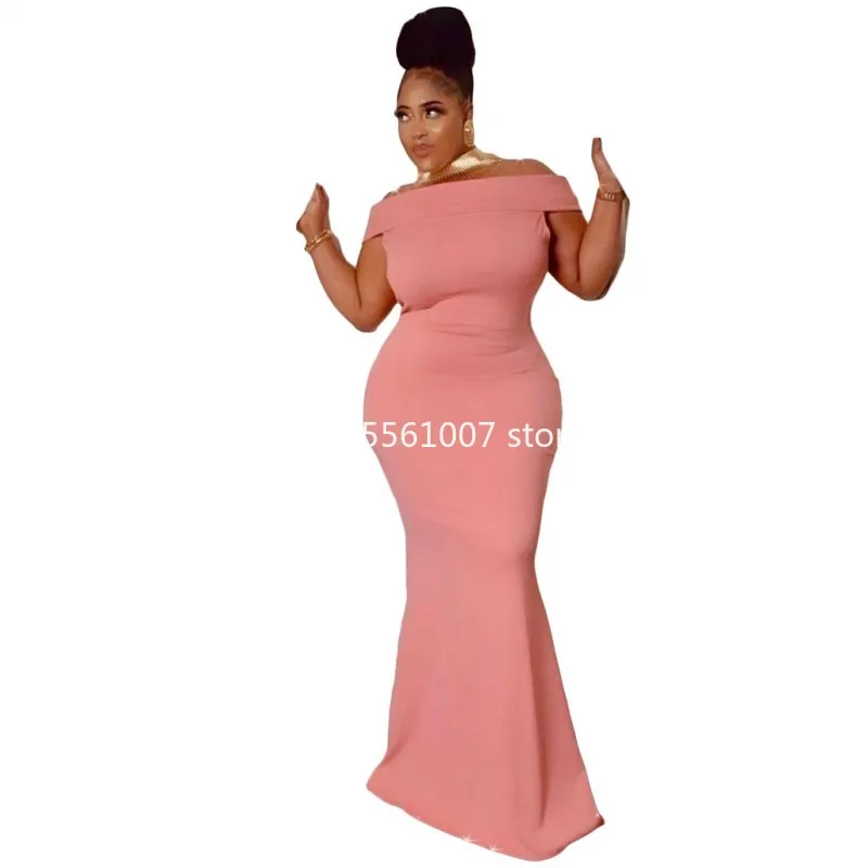 Сексуальное вечернее платье Дашики с разрезом вырезом лодочкой длинная туника