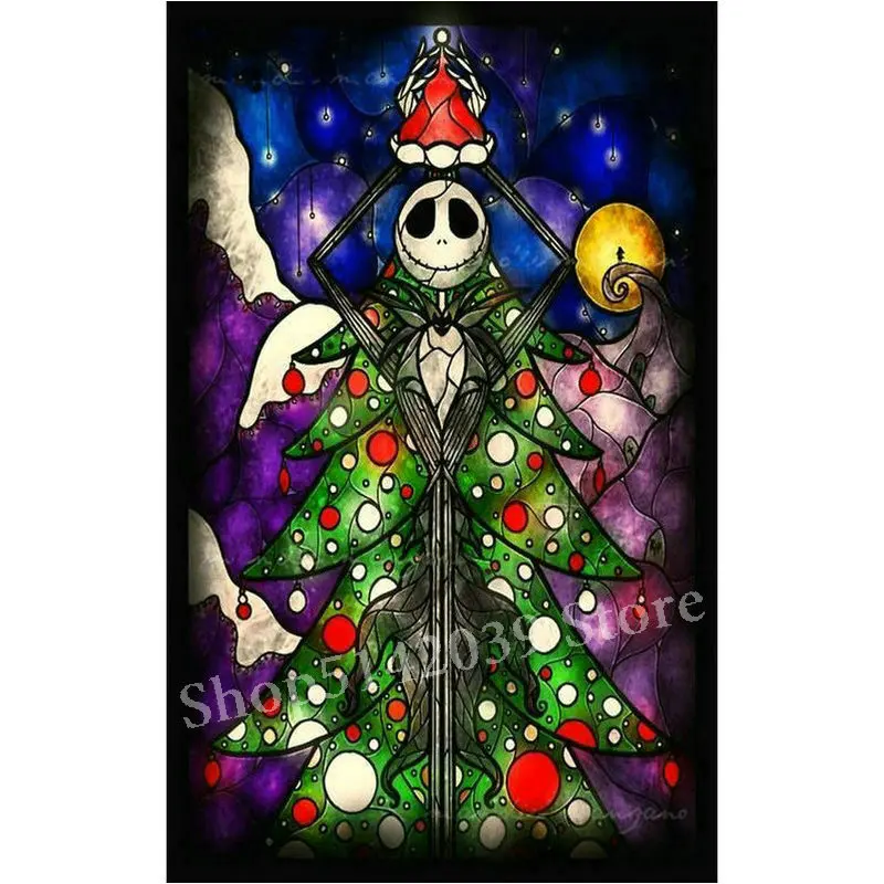 

ArtBack full square round diamond painting skull diy 5d cartoon diamond mosaic rhinestone embroidery crafts