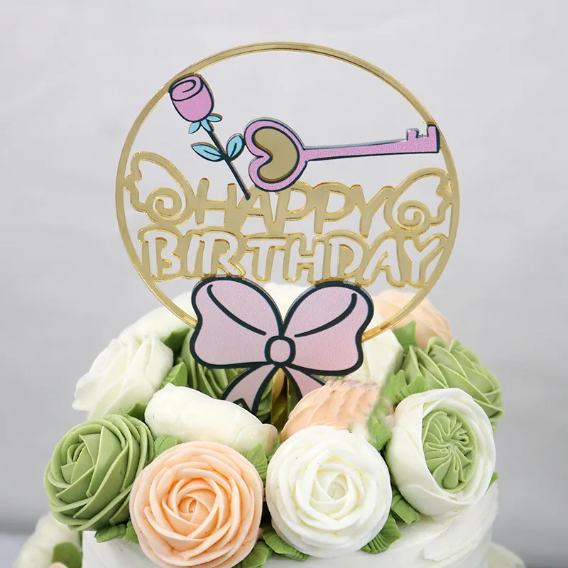 Цветы зеленые листья искусство украшение для выпечки на день рождения свадебные