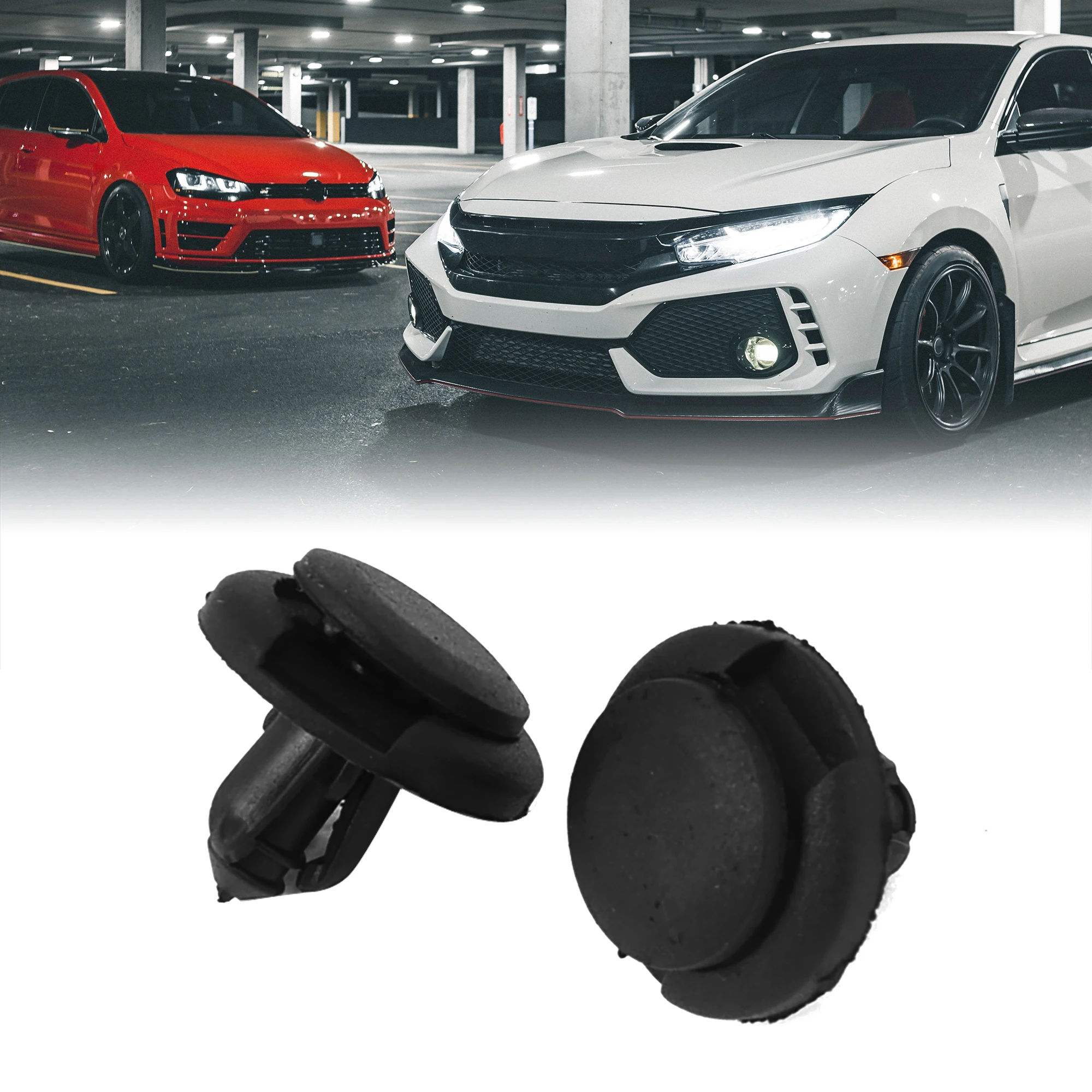 Uxcell 20 Pcs Fit Hole 6Mm Black Plastic Rivets Fastener Fender Car Bumper Push Clips Head . | 11mm 13mm 15mm 19.5mm Автомобили и