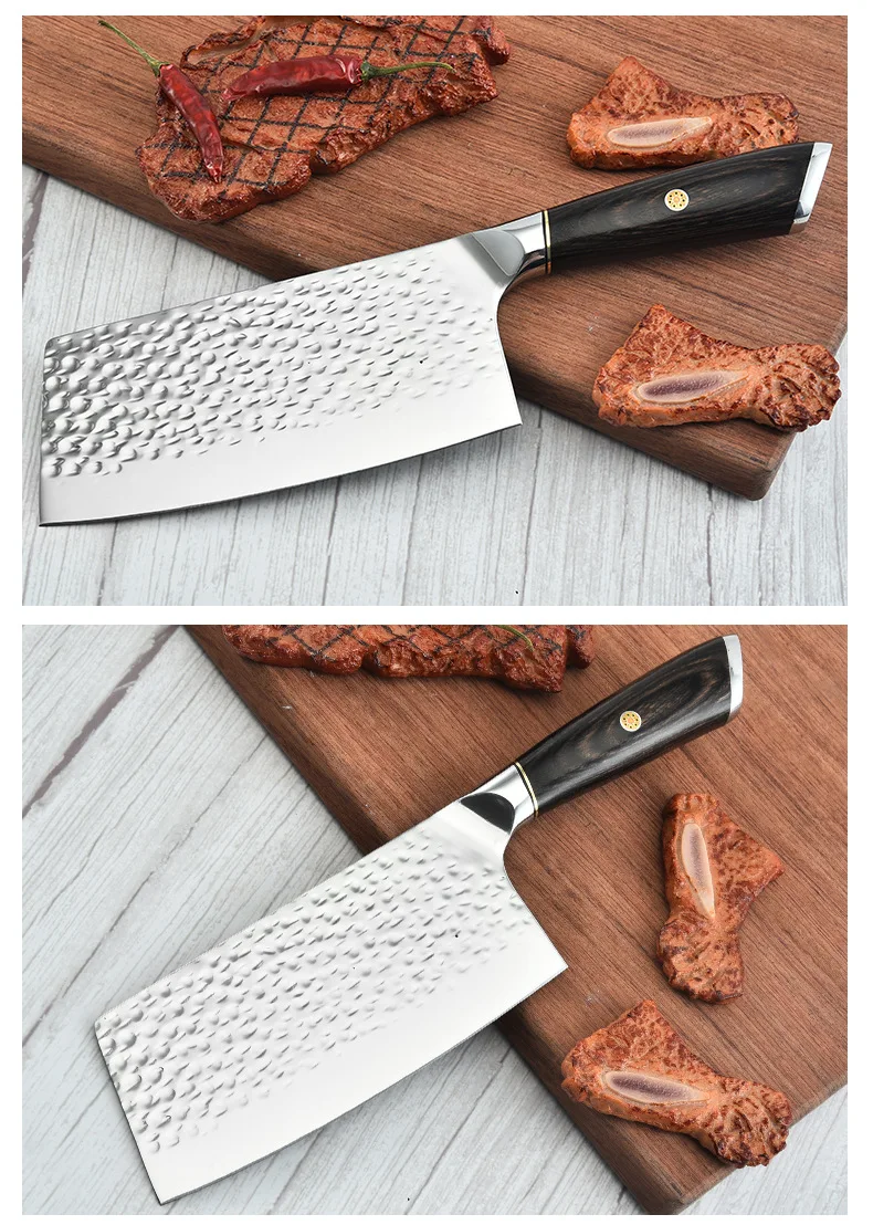 

Stainless Steel Kitchen Knife Forged Hammer Slicing Knife Home Kitchen Bone Chopping Knife Chef Knife