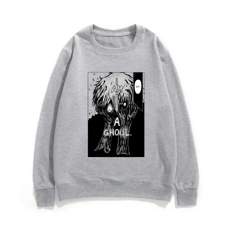 

Manga Tokyo Ghoul Ken Kaneki Sweatshirt Men's Fashion Brand Sweatshirts Unisex O-collar Casual Style Pullover Hip Hop Streetwear