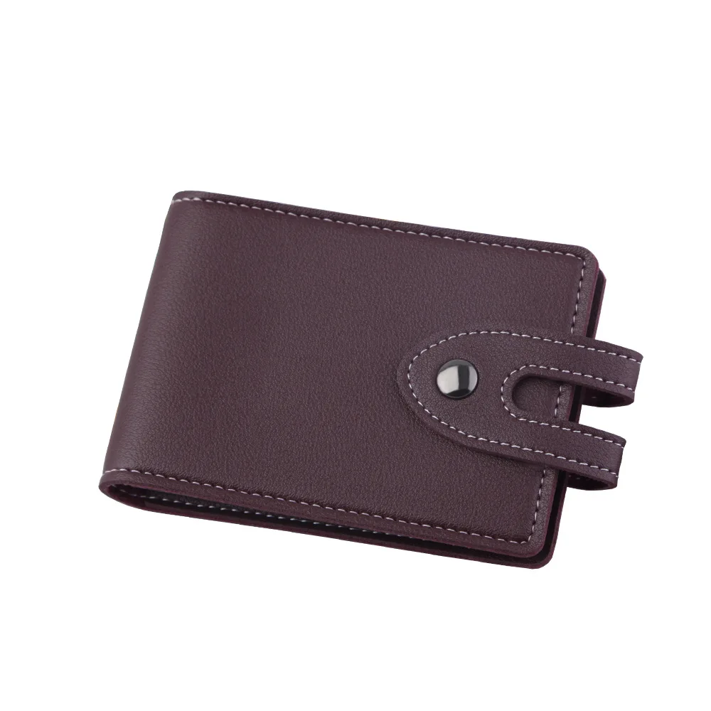 

New card holder short women's card holder Small fresh and thin fashion buckle women's driver's license bag unisex card holder