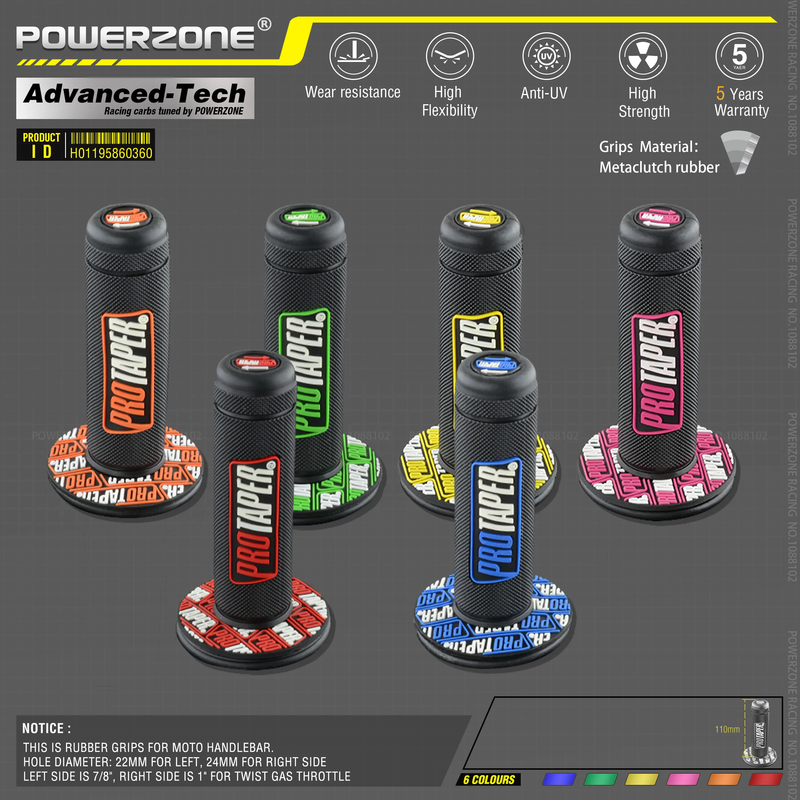 MX gel like for 7/8 &quotруль светло голубые резиновые ручки для мотоцикла супермотоцикла