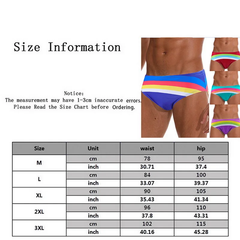 HEFLASHOR 2019 Летний полосатый купальник трусы мужской короткие сексуальные Мужская