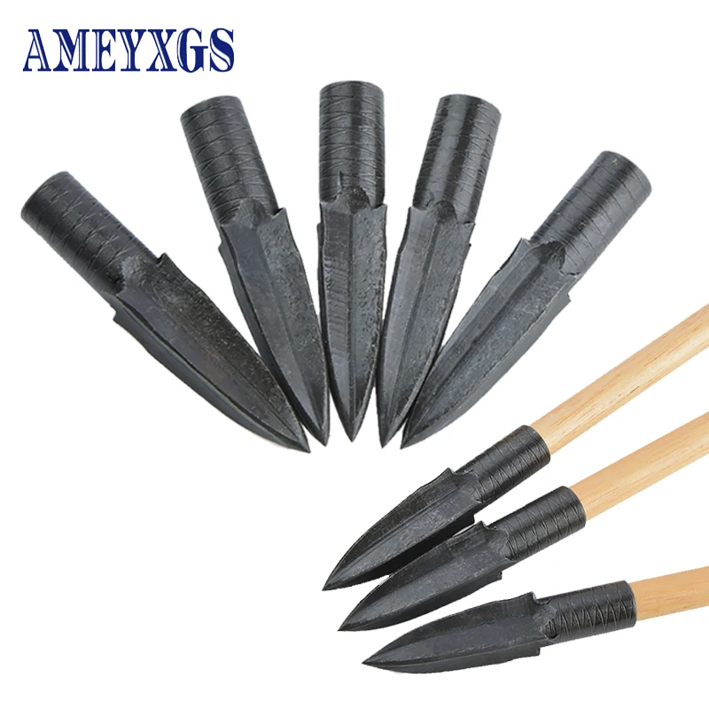 

6/12pcs Archery Parts Field Tips Target Points High Carbon Steel Arrowhead Broadheads Bow and Arrow Shooting Hunting Accessories