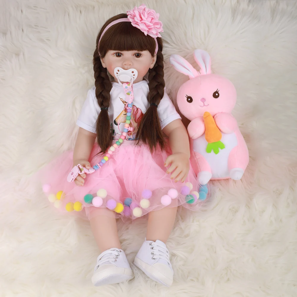 Модная настоящая кукла для девочки Bebe 24 дюйма силиконовая Мягкая хлопковая 60 см