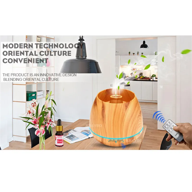 550 мл эфирный масляный диффузор увлажнитель ароматерапия холодный туман тихий