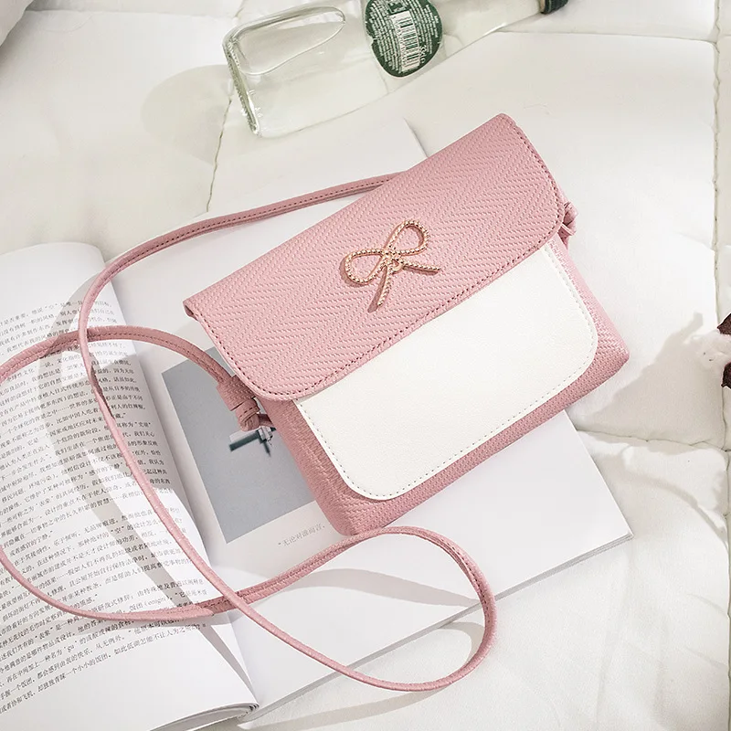 

New 2020 Elegant Shoulder Bag Women Designer Luxury Handbags Women Bags Plum Bow Sweet Messenger Crossbody Bag