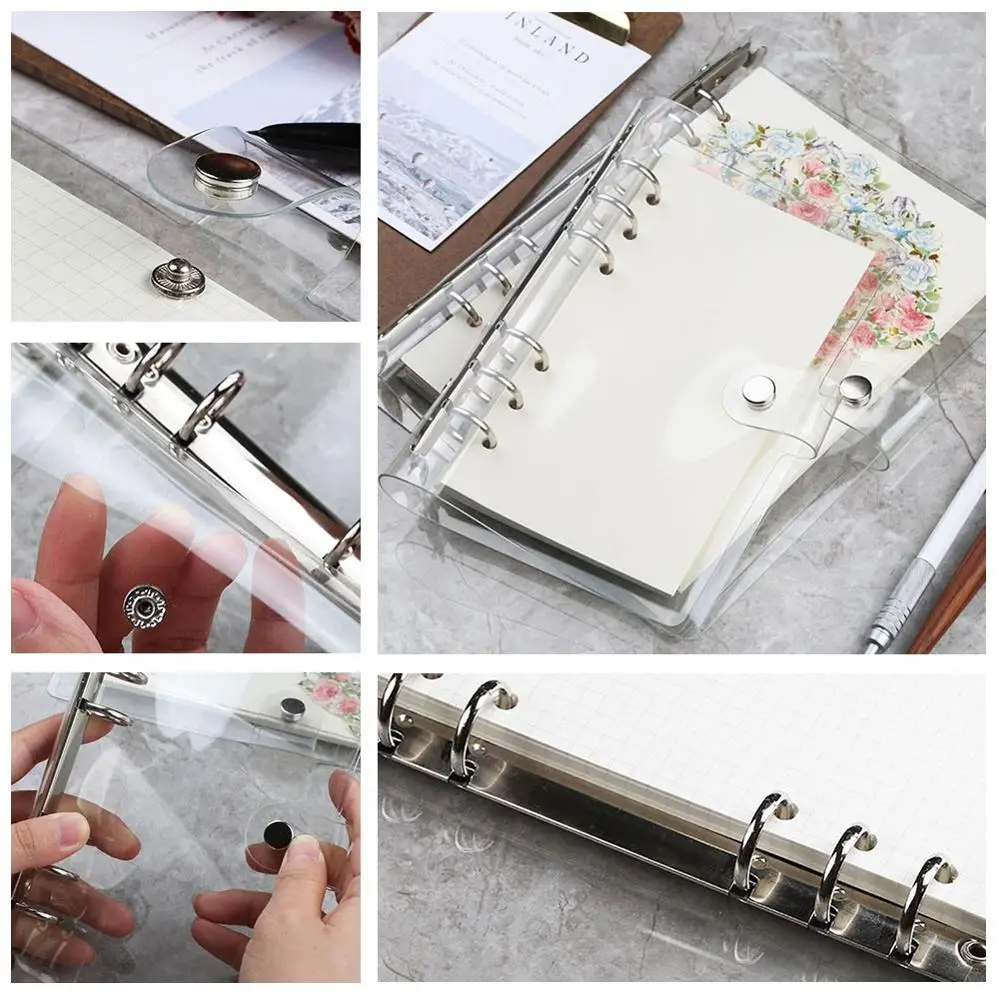 Прозрачная Обложка для блокнота на спирали из ПВХ съемная защиты бумаги